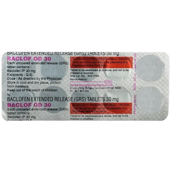 baclof od 30mg tablet 10's